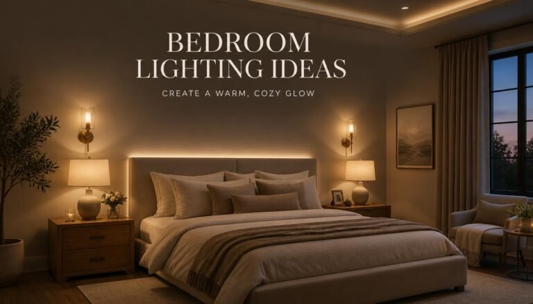 Bedroom lighting ideas: warm, cozy glow with bedside lamps and accent lighting